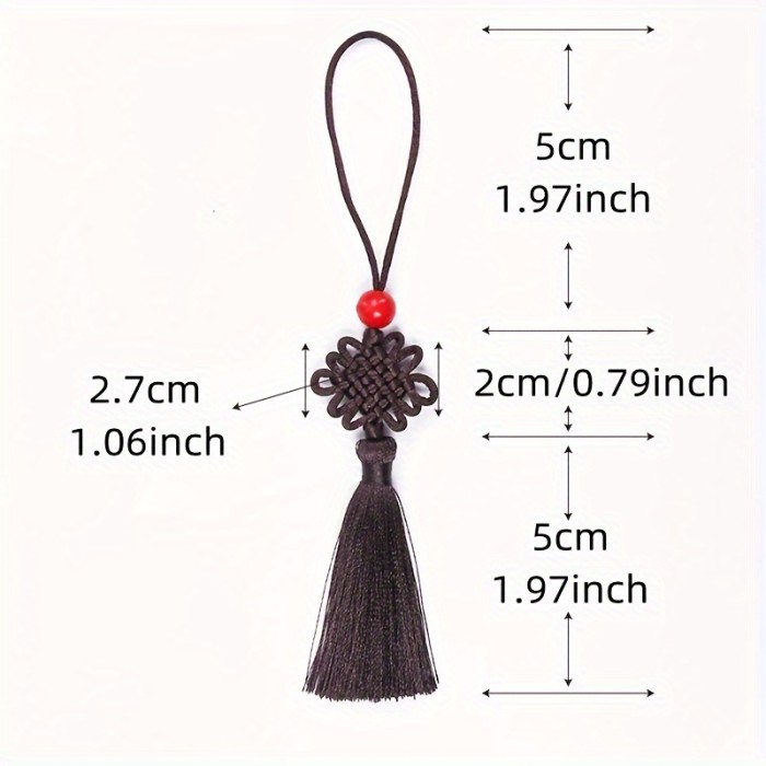 5PCS Chinese Knot Tassel Pedant, Chinese Knots Handmade Tassels, Chinese Knots Cord Chinese Spring Festival Gift, New Year's Gifts, Lucky Oriental Pendant Ornaments, Home Room Decor