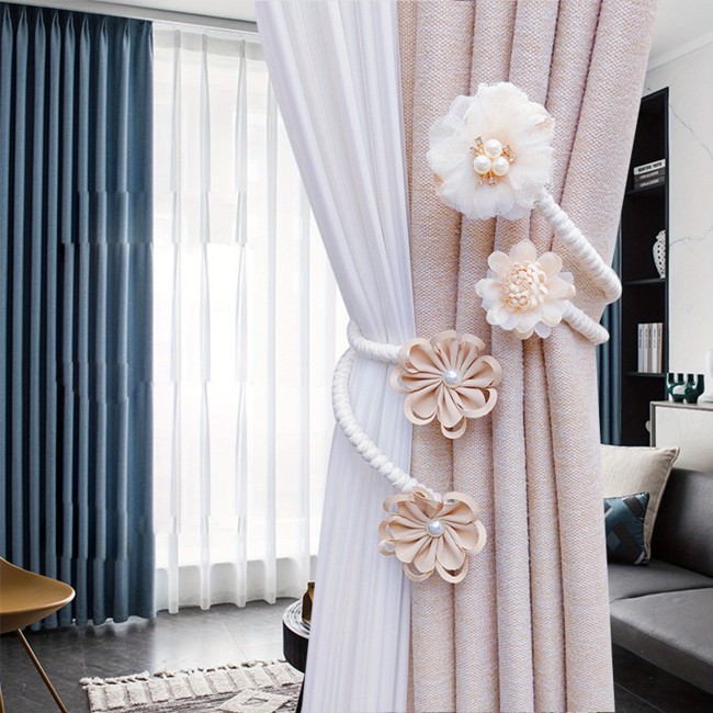 Flower Curtain Tieback Twist Bough Rope Curtain Tie Backs for Living Room Bedroom Curtain Holder for Drapes