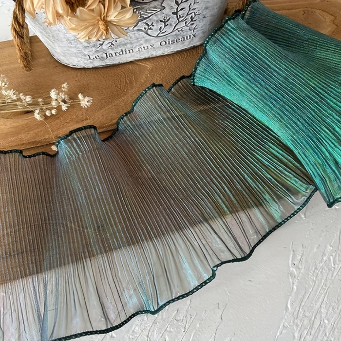2 Yards of White Organza Ruffles, 15cm Wide - Sewing Trims and Decorative Edges