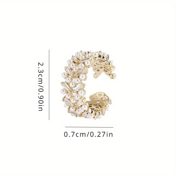 Zirconia Leaf Opening High-Grade Cold Wind Woman Fashion Niche Design Index Ring