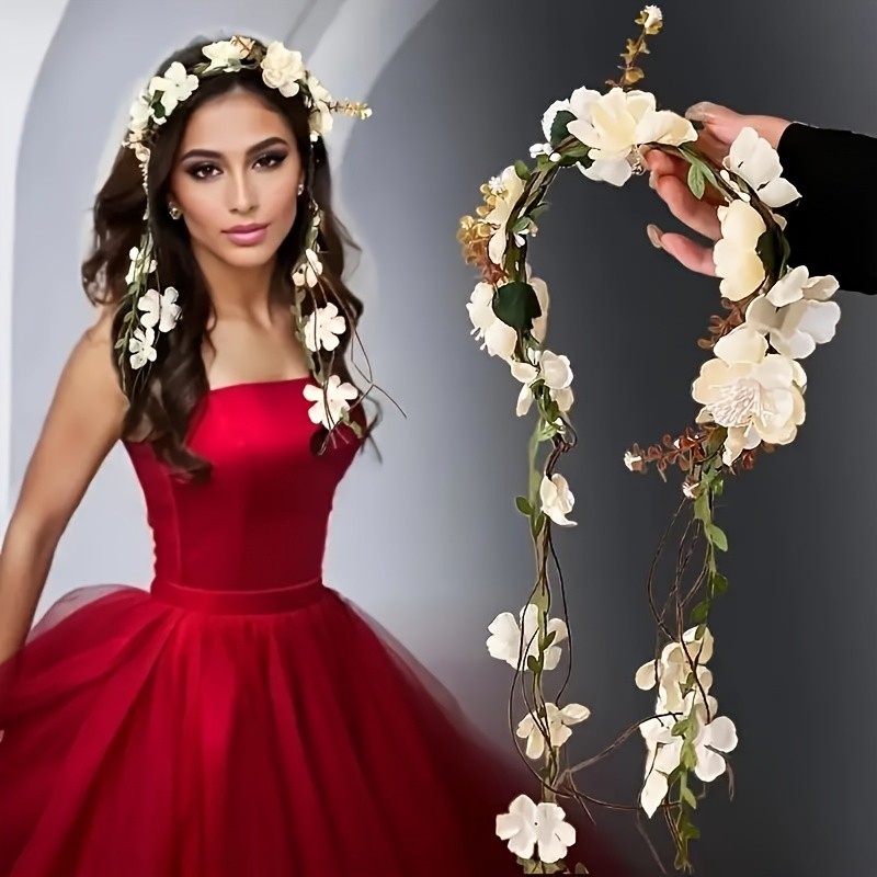 Elegant Vintage Floral Hairband for Women, 1pc Flower Hair Accessory Perfect for Special Occasions, Hair Accessories, Hair Accessories