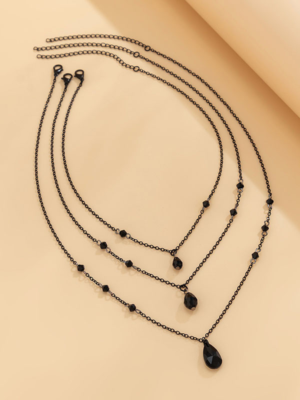 Geometric Layered Necklaces Accessories