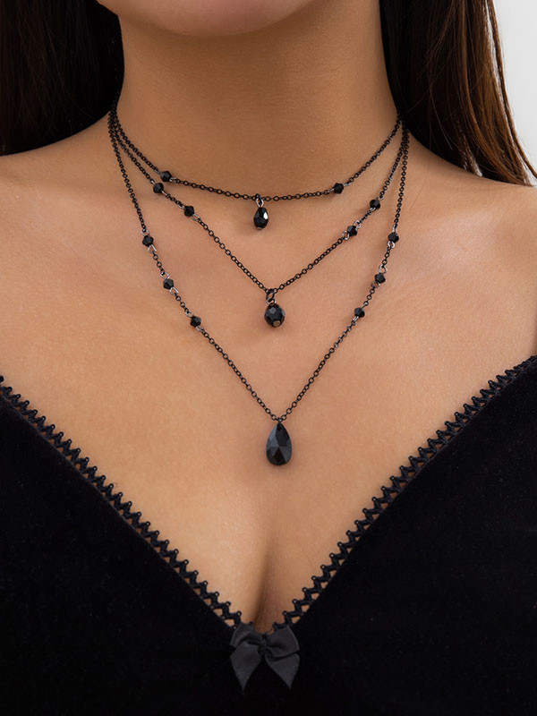 Geometric Layered Necklaces Accessories