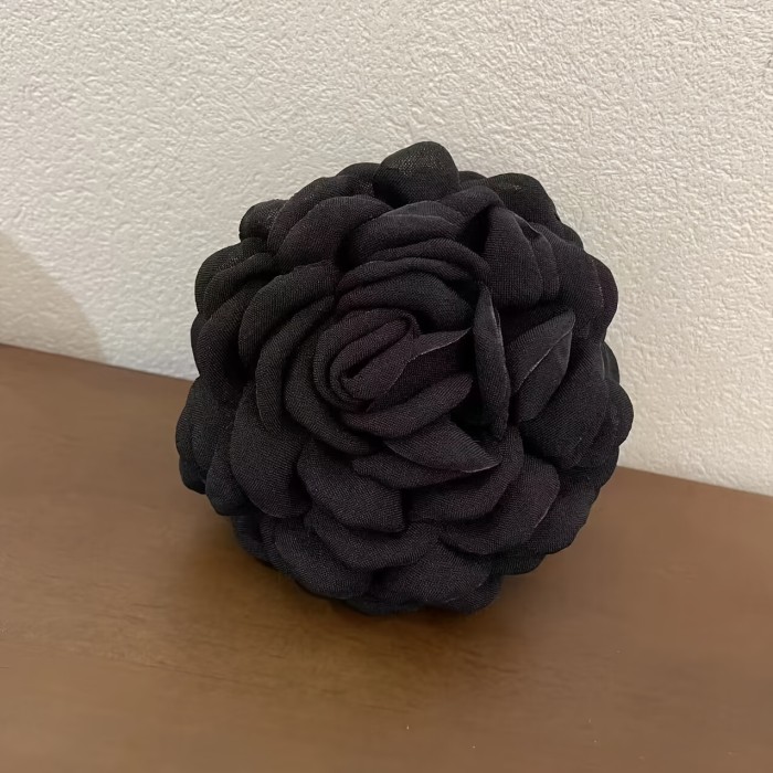 Vintage French Dry Rose Hair Clip with Sharks Tooth - Single Flower Hair Accessory for Women - Suitable for Ages 14 and Up