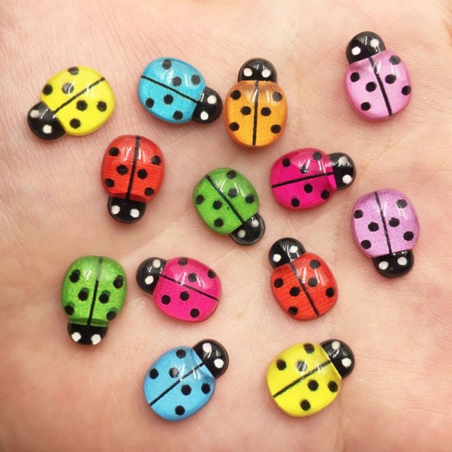 30pcs Resin Cute Colorful Beautiful Flatback Rhinestone Appliques DIY Wedding Home Scrapbook Crafts Accessories
