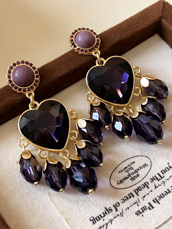 Geometric Tasseled Drop Earrings