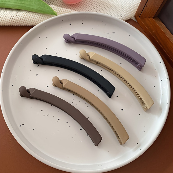 14+ Resin Hair Clip Set - Non-Slip Banana Clips, Elegant Minimalist Design, Solid Matte Colors, Retro-Inspired, Functional Fashion Hair Accessories for Birthday Gift (Multiple Pieces)