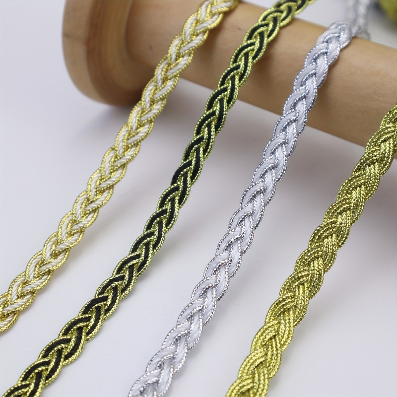 6 Yards Scalloped Edge Braid Gimp Trim - Braided Cord Rick Rack Trim for Sewing, Pillows, and Home Curtains