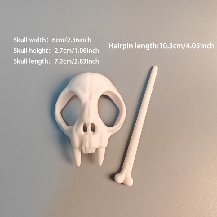 Gothic-Inspired 3D Printed Hairpin - Elegant Chinese Style Accessory for Long Hairstyles, Perfect for Daily Wear & Special Occasions