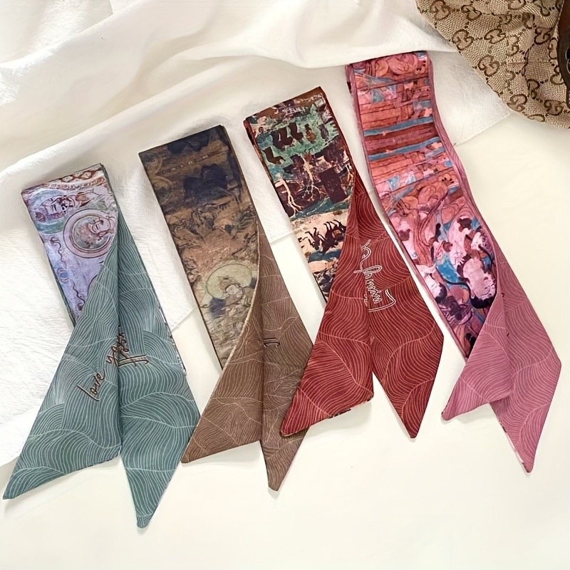 Classic Retro Design Long Headband for Tying Hair, Versatile Artistic Chinese-Style Hair Accessory Gift.