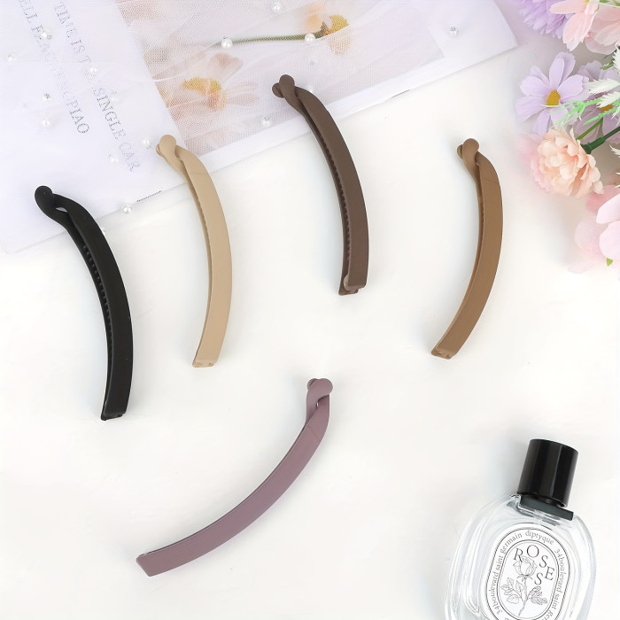 14+ Resin Hair Clip Set - Non-Slip Banana Clips, Elegant Minimalist Design, Solid Matte Colors, Retro-Inspired, Functional Fashion Hair Accessories for Birthday Gift (Multiple Pieces)