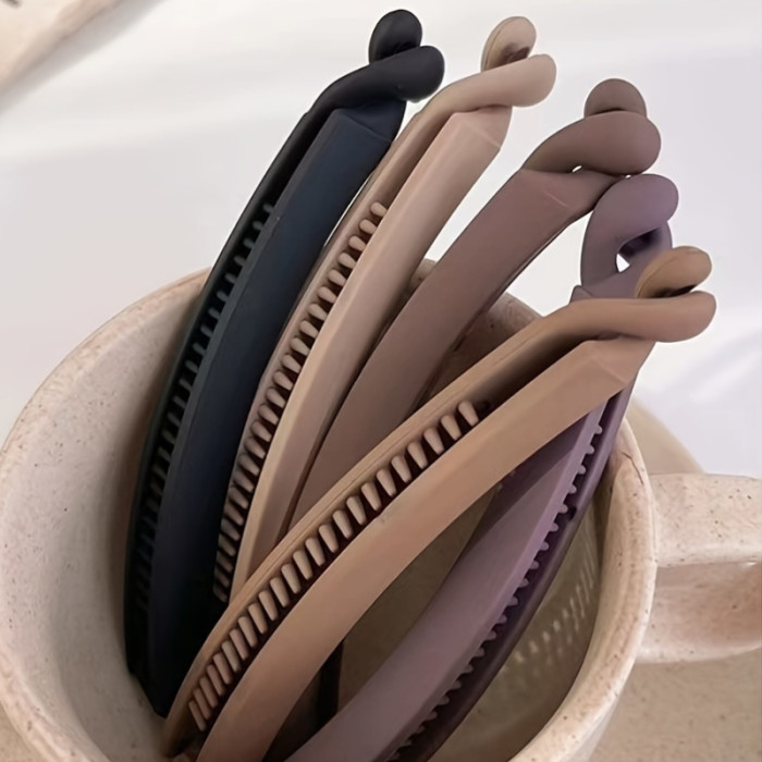 14+ Resin Hair Clip Set - Non-Slip Banana Clips, Elegant Minimalist Design, Solid Matte Colors, Retro-Inspired, Functional Fashion Hair Accessories for Birthday Gift (Multiple Pieces)