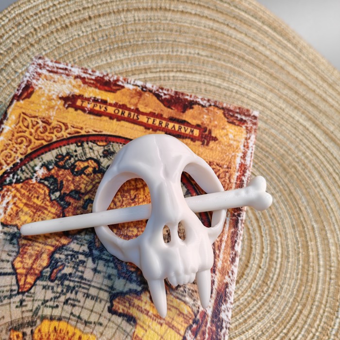 Gothic-Inspired 3D Printed Hairpin - Elegant Chinese Style Accessory for Long Hairstyles, Perfect for Daily Wear & Special Occasions