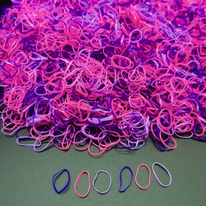 1000pcs Clear Elastic Hair Rubber Bands Transparent Mini Hair Ties Small Stretch Hair Bands For Women