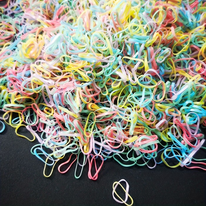 1000pcs Clear Elastic Hair Rubber Bands Transparent Mini Hair Ties Small Stretch Hair Bands For Women