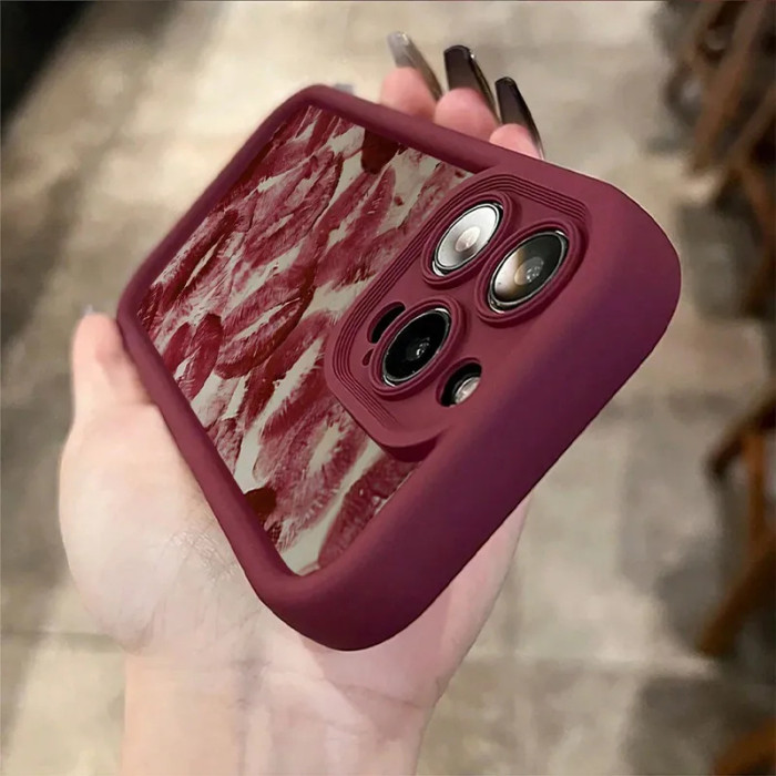 Multi iPhone lip print case lip print phone case suitable for iPhone 16 Pro Max, 15, 14, 13, 12, 11 Pro Plus. IP13ProMax\u002FIP14ProMax