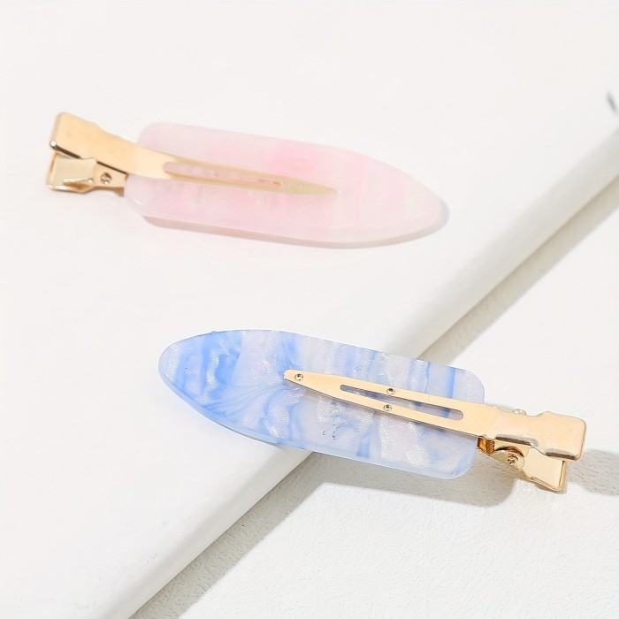 4pcs Simple Mixed Color Hair Clips Side No Trace Bangs Duckbill Clips Elegant Ladies Headwear Hair Accessories