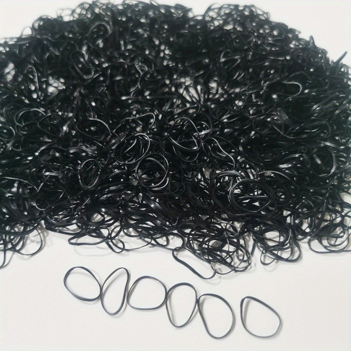 1000pcs Clear Elastic Hair Rubber Bands Transparent Mini Hair Ties Small Stretch Hair Bands For Women