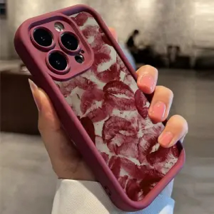 Multi iPhone lip print case lip print phone case suitable for iPhone 16 Pro Max, 15, 14, 13, 12, 11 Pro Plus. IP13ProMax\u002FIP14ProMax