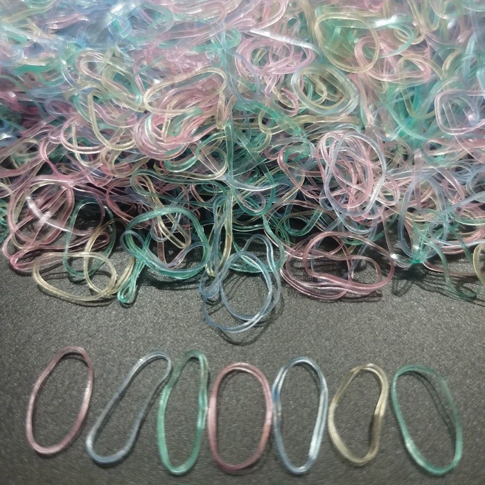 1000pcs Clear Elastic Hair Rubber Bands Transparent Mini Hair Ties Small Stretch Hair Bands For Women