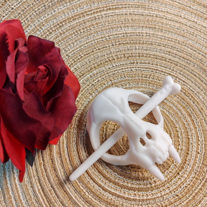 Gothic-Inspired 3D Printed Hairpin - Elegant Chinese Style Accessory for Long Hairstyles, Perfect for Daily Wear & Special Occasions