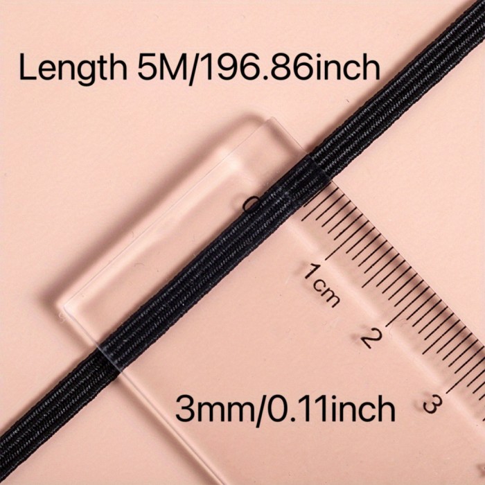 1pc, 3MM\u002F6MM\u002F10MM Flat Elastic Bands Black White Nylon Rubber Waist Band For Pregnant Baby DIY Sewing Garment Applique Bags Accessories, Household Sewing Machine Sewing Accessories, Sewing Machine Accessories, DIY Sewing Accessories