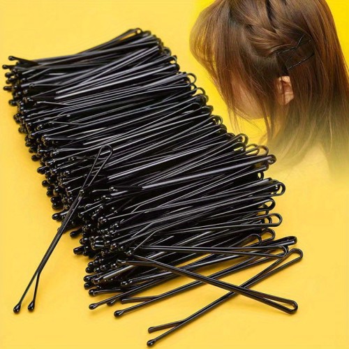Chinese Style Black Daily One-Word Clip Hairpin Metal Clip Headwear Side Hair Clip Bangs Top Clip Hair Accessory