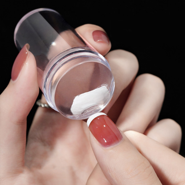 Fast and Easy French Tip Nail Art with Clear Silicone Stamper and Scraper