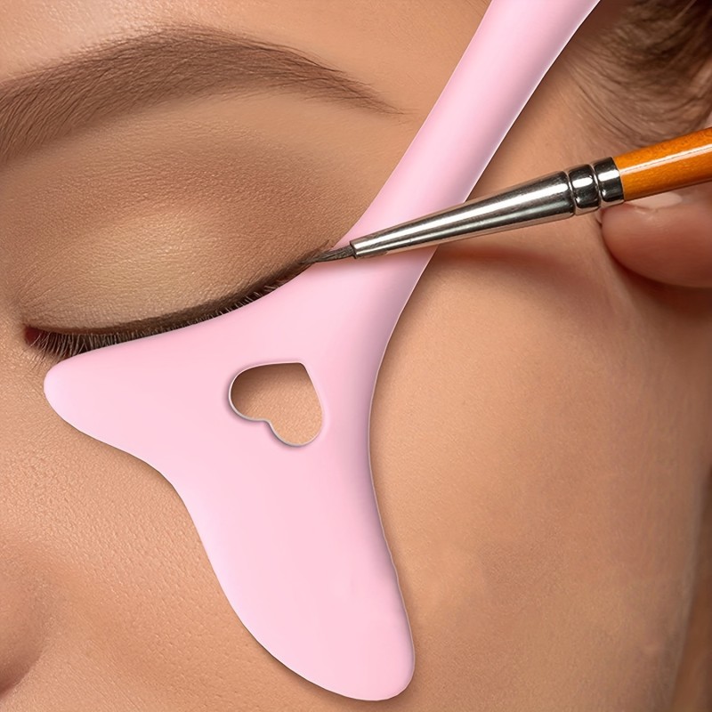 Reusable Silicone Eyeliner Stencils for Winged Eyeliner, Mascara, Lipstick, and Face Cream Application - Makeup Tool for Professional and At-Home Use