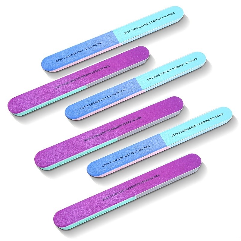 High Quality Multi-Sided Nail File Set with Polished Sponge Sand Bars - Perfect for Nail Art and Polish