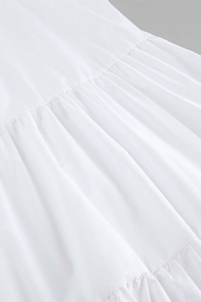 Casual Patchwork Ruffle O Neck Sleeveless Dresses