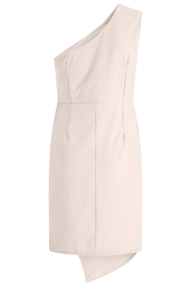 Casual Solid Patchwork One Shoulder Irregular Dress Dresses(5 Colors)