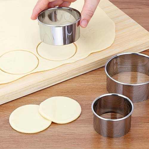 3pcs\u002Fset Stainless Steel Dumpling Mold - Perfect for Making Delicious Dumplings, Cakes, Cookies, and Pastries - Ideal Kitchen Gadget for Home and Restaurant Use