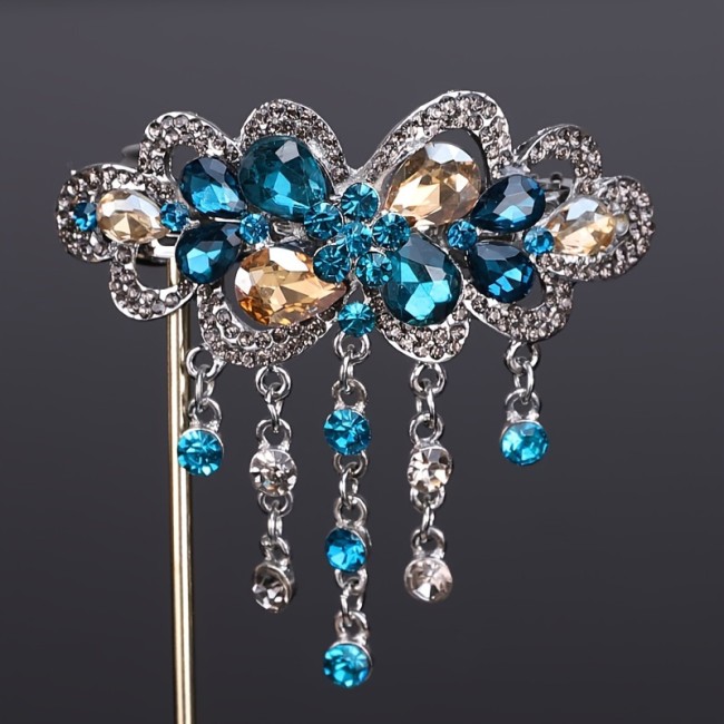 Sparkling Elegant Rhinestone Hair Clip - Simple Fashion Spring Barrette Hair Accessory for Women