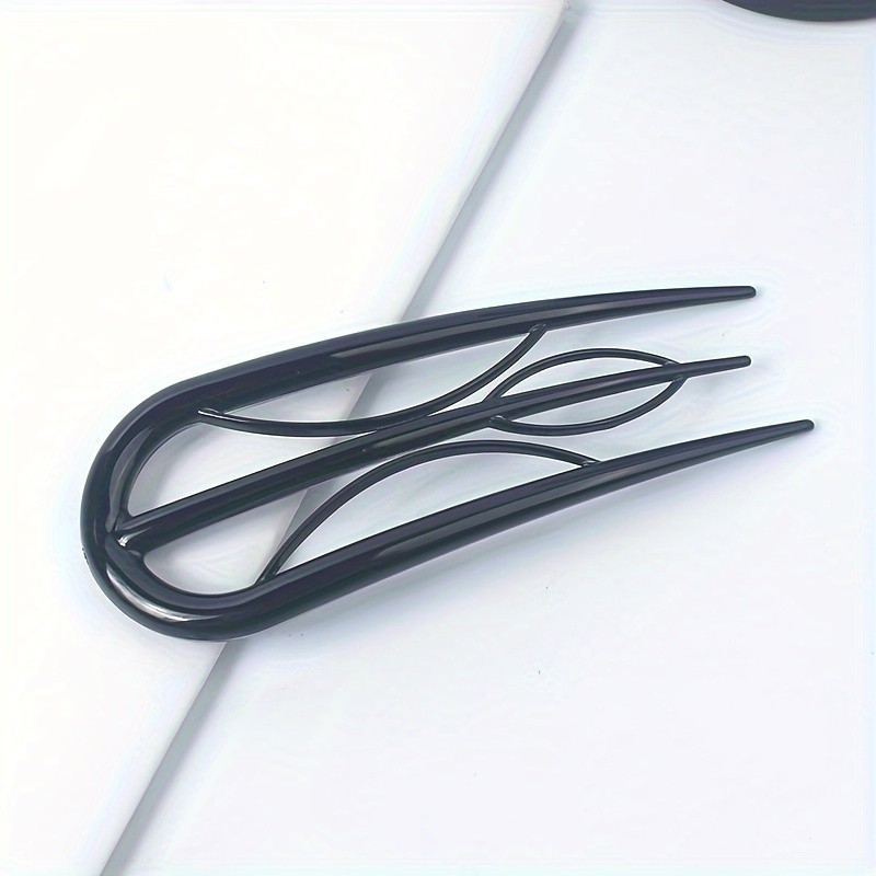 1pc New high-end large branch U-shaped double hairpin for girls with bobbed hair, new Chinese-style hairpin