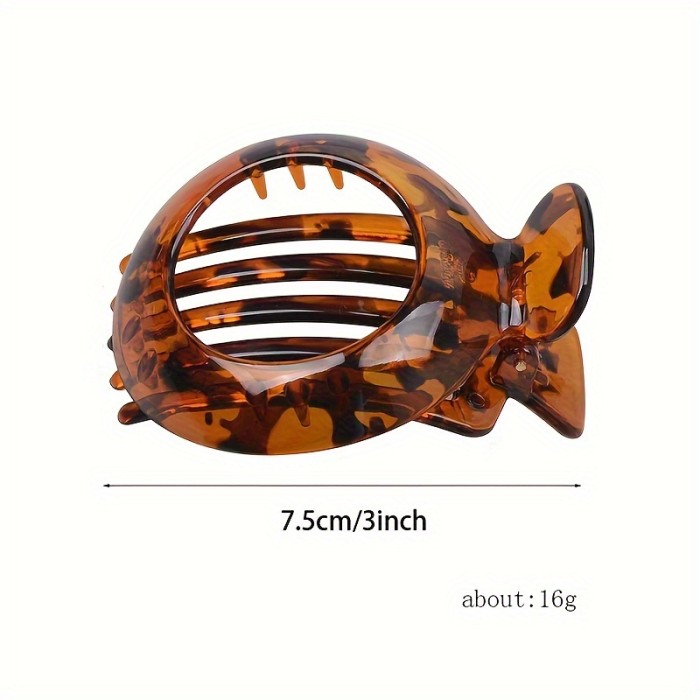 Strong Grip Solid Color Barrettes Set of 1 Elegant Oval Hair Claw Clips, Strong Grip Teeth, Versatile Solid Color Barrettes, Durable Plastic, French Design, for Thick and Thin Hair, Suitable for Teens and Adults