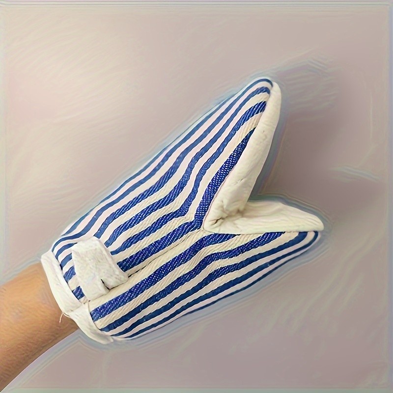 1pc\u002F2pcs High Temperature Resistant Striped Oven Mitts - Food Grade Heat Insulated Baking Gloves for Scalding-proof Cooking Kitchen Accessories