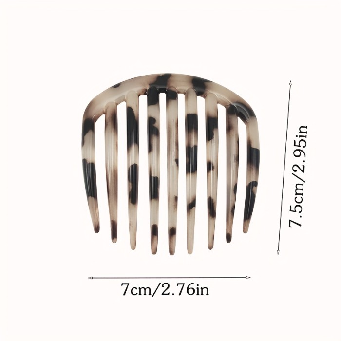 2pcs Elegant French Hair Combs for Women - Black Resin Crescent Moon Design, Nine-Tooth Styling Accessories for All Hair Types, Perfect Gift for Moms and Middle-Aged Ladies, Women's Hair Accessories | Modern Hair Accessory | Durable Hair Tool, Cute Hair Accessories