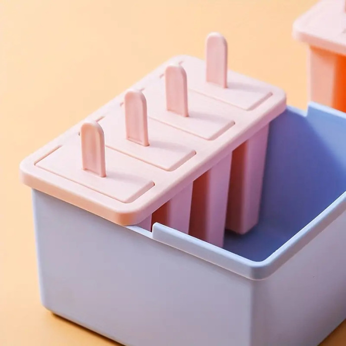 QuickFreeze 8pcs Easy Release DIY Popsicle Maker - Consumable Grade Vertical Ice Cream Mold for Homemade Ice Bars