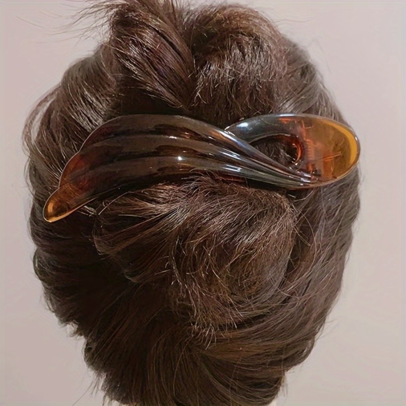 High-End Internet Celebrity Ponytail Hair Clip - 1pc Back-of-the-head One-Word Top Duckbill Hair Accessory