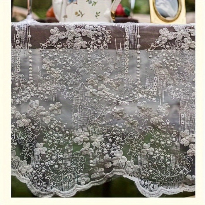 High-end Nordic Style Heavy Duty French Lace Embroidery Tablecloth - Round and Rectangular Shapes - Best for Christmas