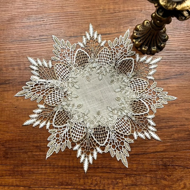 1pc Round Tablecloth, Holiday Table Decoration Tablecloth, Home Decoration, Dining Table Decoration, Kitchen Decoration, Room Decoration, Wedding Decoration, Party Decoration