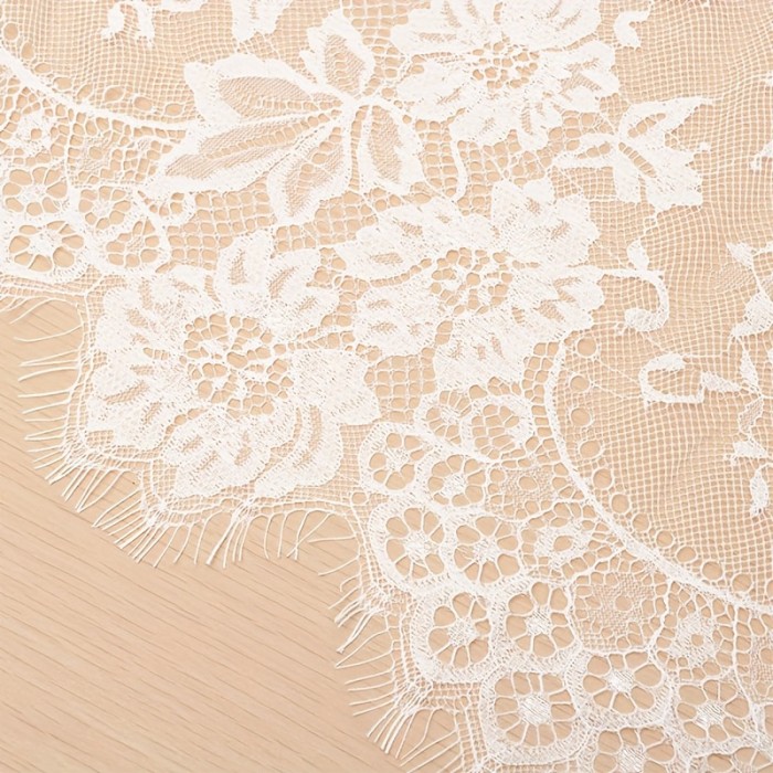 1pc White Lace Table Cover 1pc, White Lace Fabric for Table Cover, Lace Decorative Tablecloth Dining Cloth Textile Wedding Party Home Decor