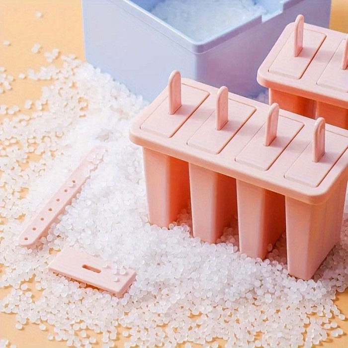 QuickFreeze 8pcs Easy Release DIY Popsicle Maker - Consumable Grade Vertical Ice Cream Mold for Homemade Ice Bars