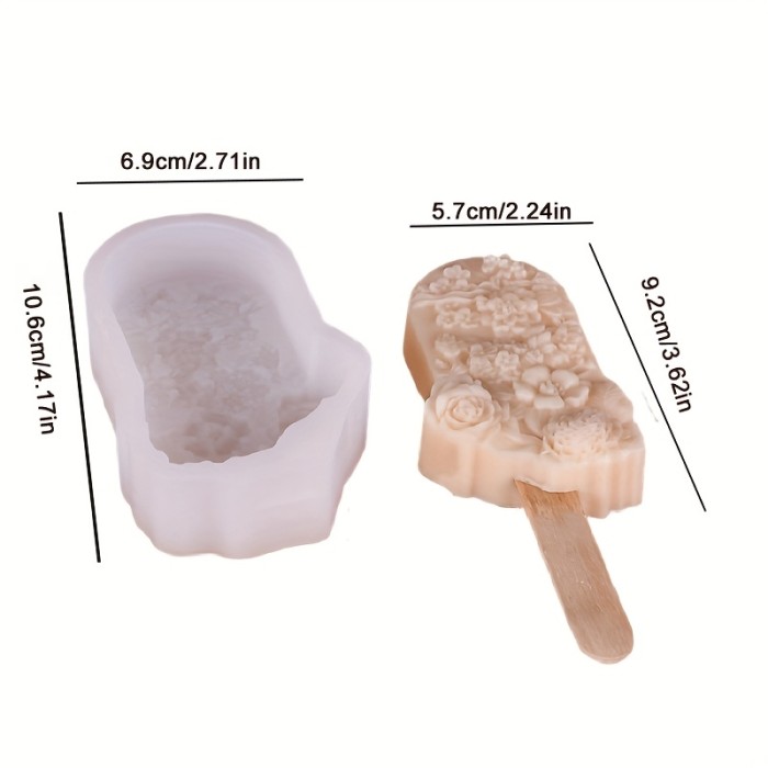 Silicone Mold for Flower-Shaped Ice Cream, Perfect for Making Popsicles And Decorating Cakes, And Can Be Reused.