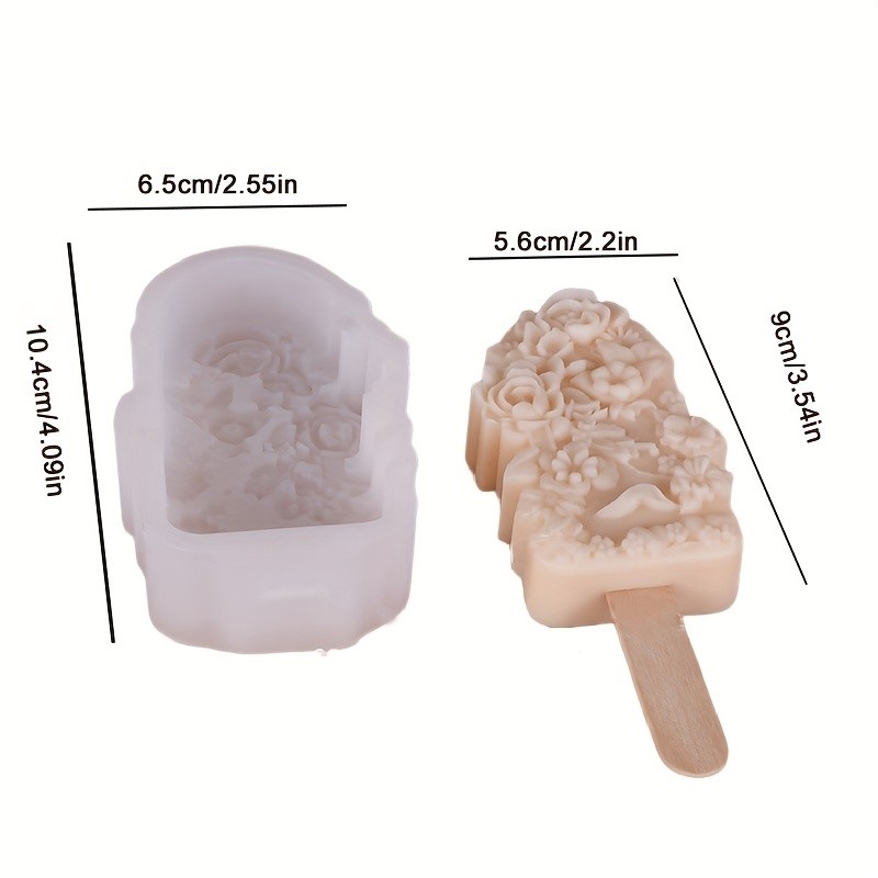 Silicone Mold for Flower-Shaped Ice Cream, Perfect for Making Popsicles And Decorating Cakes, And Can Be Reused.