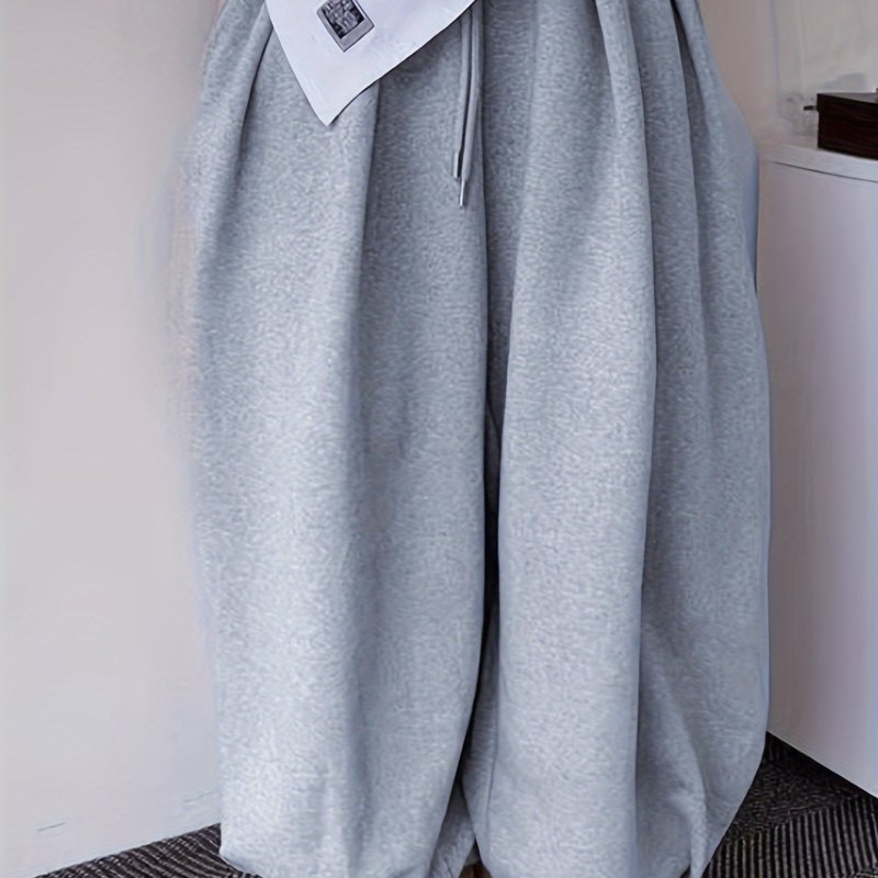Ultra-Loose Fit Joggers Sweatpants Men's Ultra-Loose Fit Joggers - Solid Color, Polyester, Machine Washable - Casual Streetwear Sweatpants, Jogging Pants