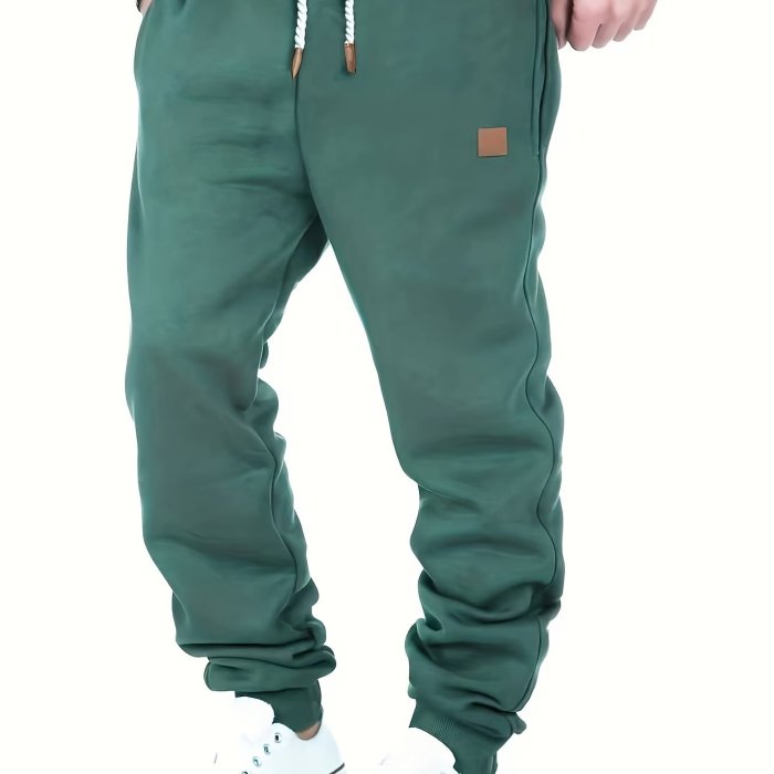 Slim Fit Drawstring Waist Sweatpants - Men's Casual Trousers for Autumn and Winter
