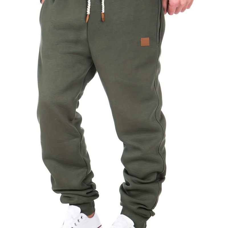 Slim Fit Drawstring Waist Sweatpants - Men's Casual Trousers for Autumn and Winter