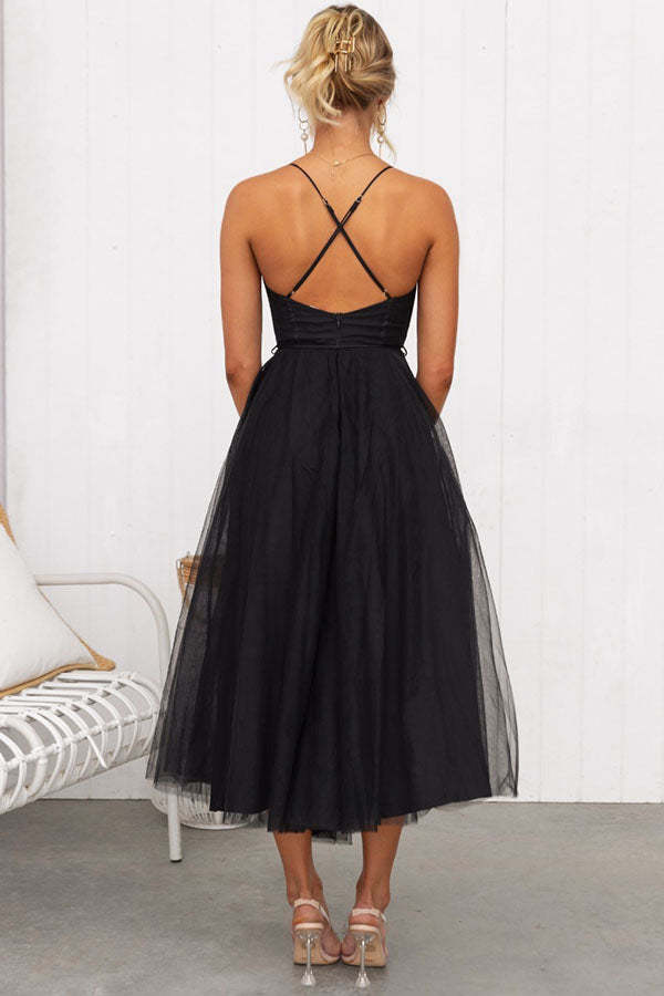 Pink Modern-day Princess Chiffon Suspenders Party Maxi Dress